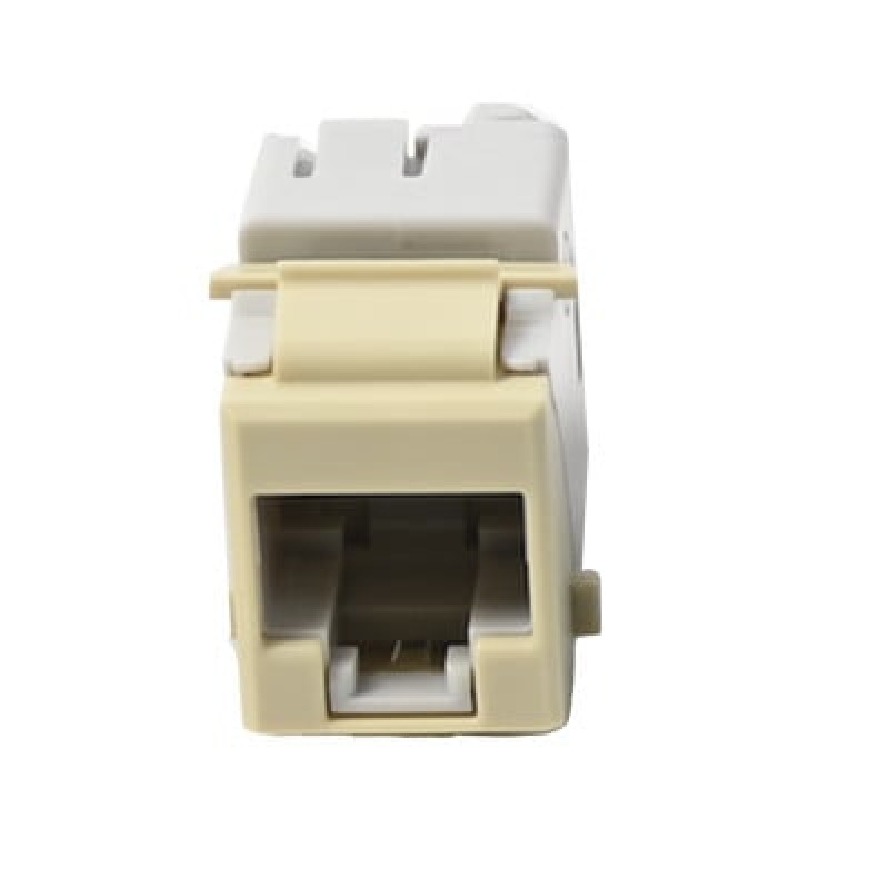 Jack UltraMAX Cat6A UTP Montaje híbrido en Placa de Pared Plano y Angulado Color Blanco Punch Down