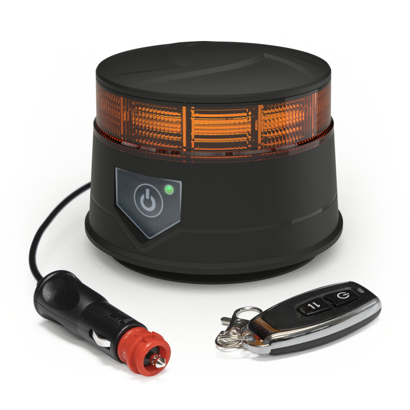 Baliza LED Recargable Compacta y Discreta Color Ámbar Con Montaje Magnético y de Succión