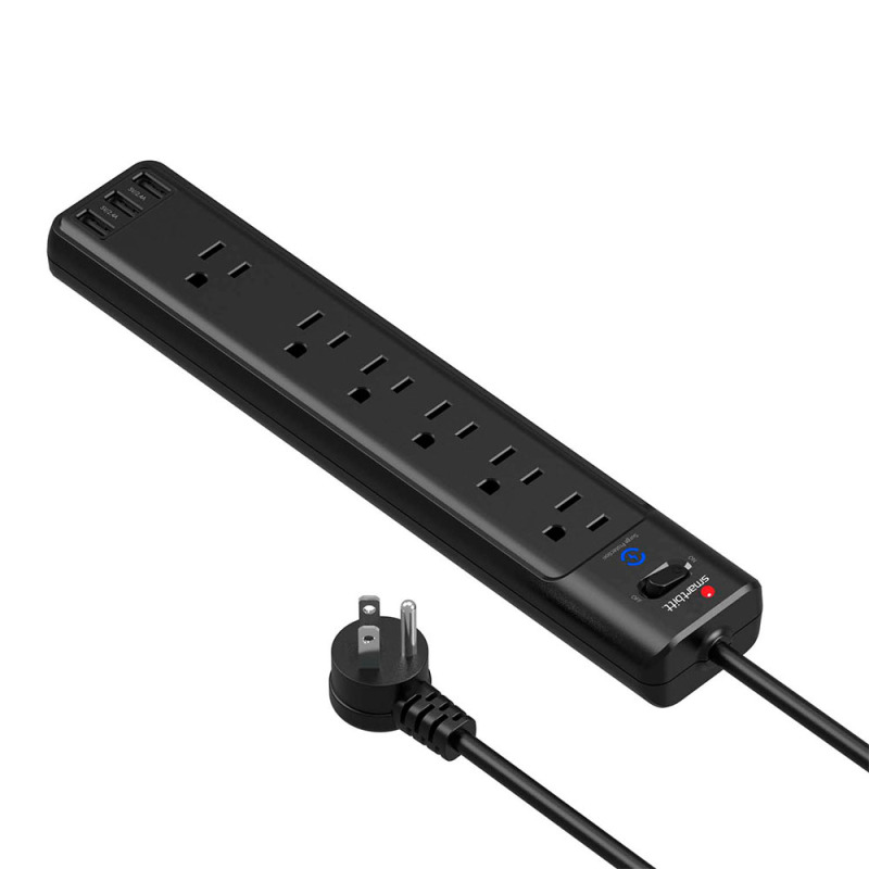 SUPRESOR DE PICOS SMARTBITT SBSS-B6-3U CON 6 CONTACTOS NEMA 5-15R 3 PUERTOS CARGA USB 5V/2.4A 1800 JOULES image 2