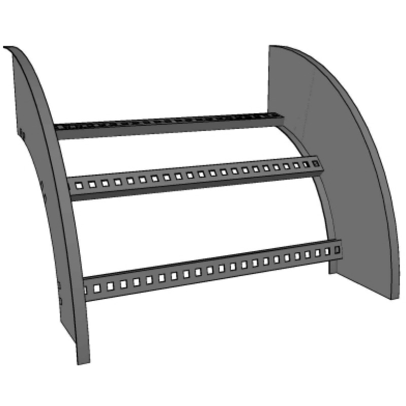 Curva Vertical Exterior de Aluminio de 90 Perfil Z / Peralte 3 1/4 / Ancho 12 / Radio 8 / Incluye Tornillería CHVE90EZ314R8X12AK