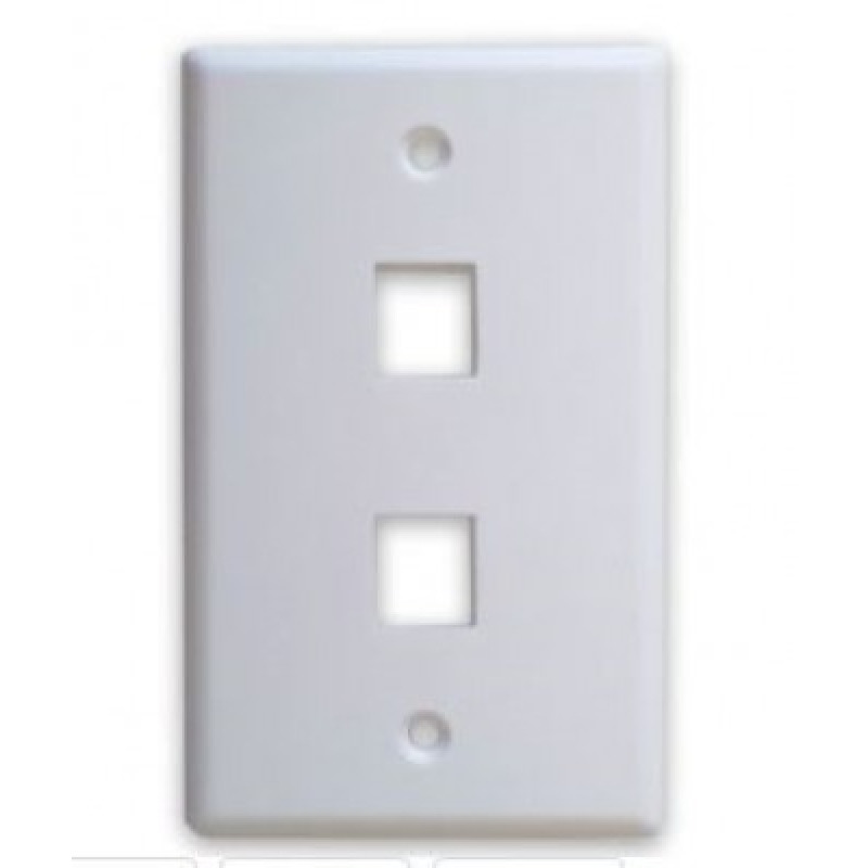 TAPA PARA PARED BROBOTIX 2 PUERTOS BLANCO image 3