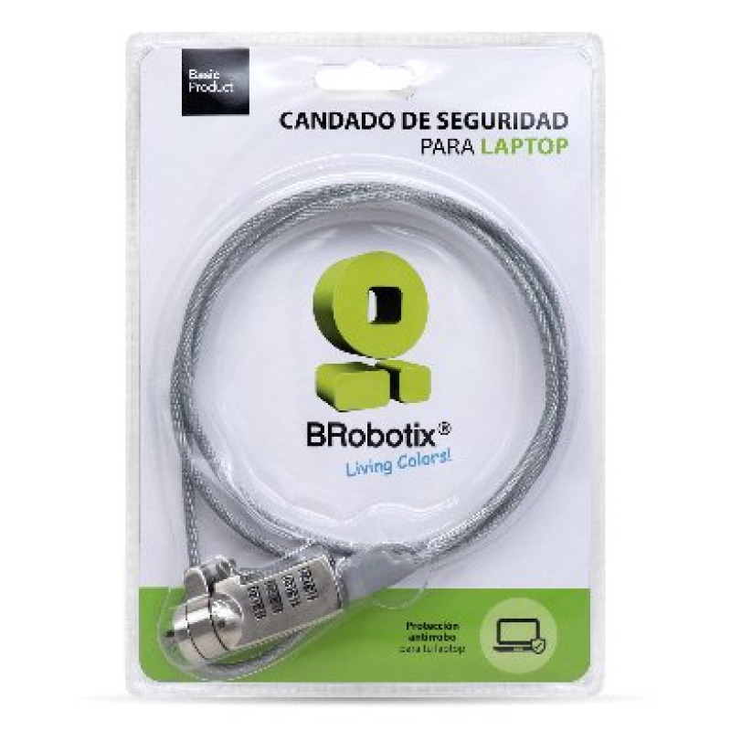 CANDADO BROBOTIX DE SEGURIDAD K-SLOT DE COMBINACION PARA PORTATILES image 6