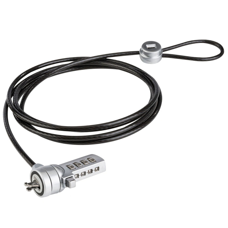 CANDADO LAPTOP TECHZONE TZCCL103 DE COMBINACION CON 3 TIPOS DE ENTRADA