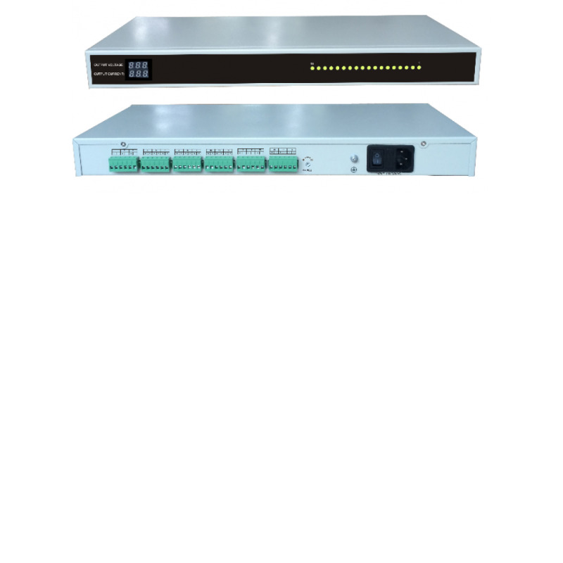 SAXXON PSU1220D18US - Fuente de Poder Profesional Regulada de 18 Canales/ Montaje en Rack/ Salida ajustable de 12 VDC a 13.8 VDC/ 20 Ampers/ Certificación UL/ Protección contra Descargas/