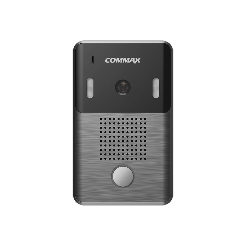 COMMAX DRC4Y - Frente de calle compatible con monitores Commax por conexión a 4 hilos, alimentación desde monitor, cuenta con funcion de apertura de puerta, Luz LED, soporta cubierta cmx2260001 