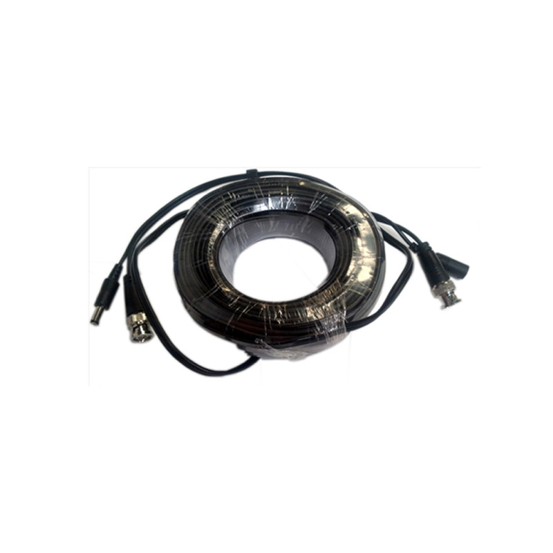 SAXXON WB0150C- Cable de 50 Metros Armado para Video y Energia/ Para Camaras Hasta 8 Megapixeles/ con Conectores BNC y de Energía/ Uso Interior/ Cable de Video 100% Cobre/ 12W/ Soporta: AHD/CVI/TVI/CVBS/