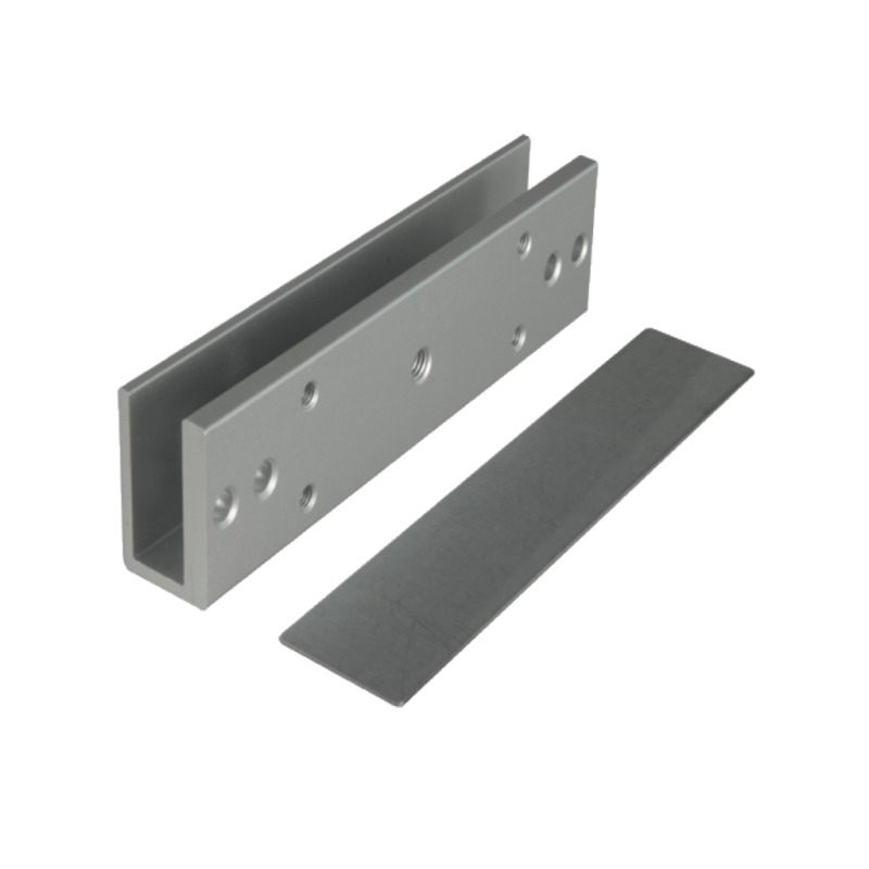 ZKTECO LMB120U - Soporte en U para montaje en puerta de vidrio sin marco, compatible con contrachapa magnética Modelo LM120 clave  ZKT0850001