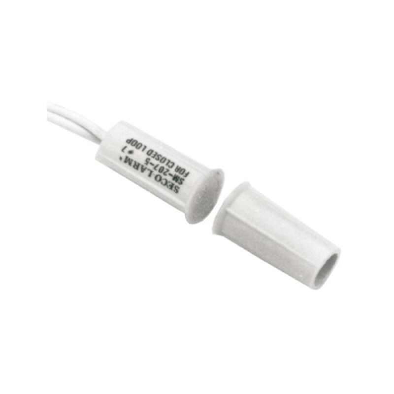 Seco-Larm SM2075QW - Contacto magnetico BLANCO Gap 3/4 de EMBUTIDO Tipo Taquete Compatible paneles DSC / RISCO / BOSCH 