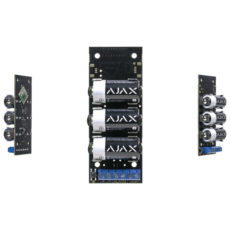 AJAX  Transmitter - Módulo inalámbrico para conectar cualquier dispositivo de otros fabricantes con salida por cable al sistema de seguridad Ajax.