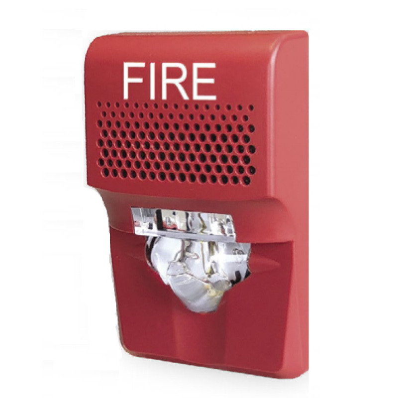 KIDDE F_EG1AVRF - Sirena Estroboscópica Compacta / 15-75 DC / Roja / Logo FIRE