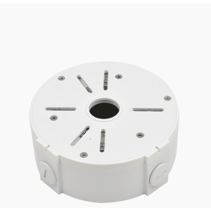 Caja de Conexiones Universal / Uso en Interior / Fabricada en Metal / Color Blanco / Uso en Bala  Domo  Turret