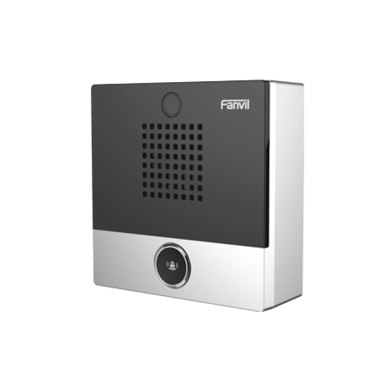 Mini Intercomunicador para hotelería y hospitales con diseño elegante PoE 1 botón 1 relevador integrado de salida y entrada
