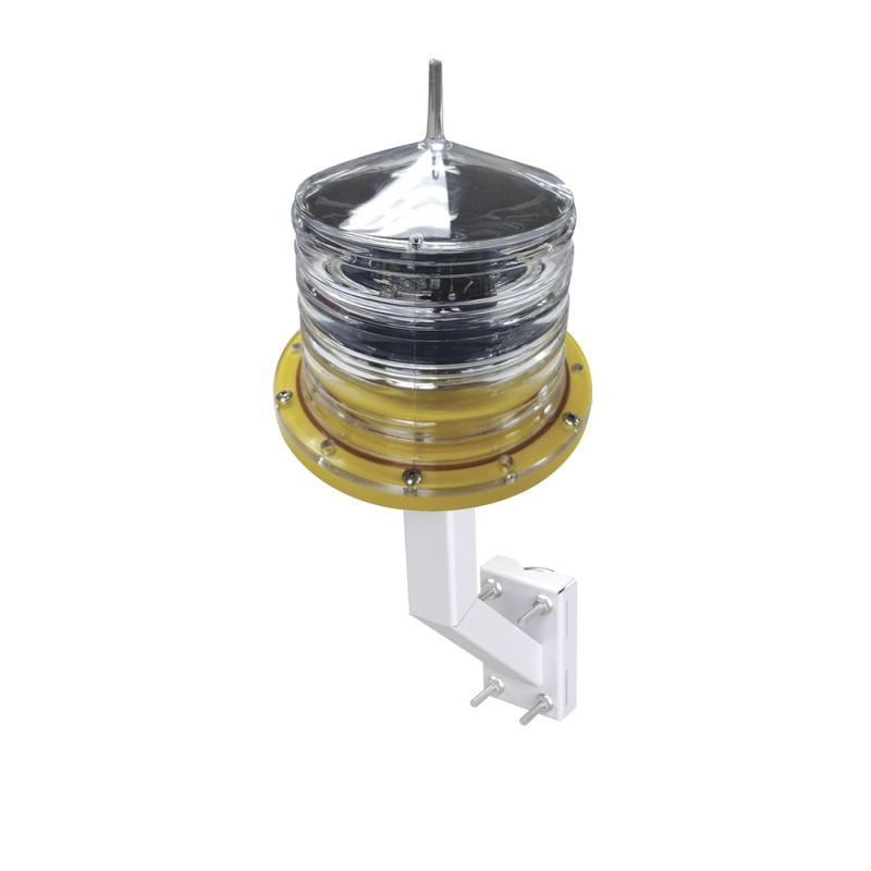 Estrobo led para Obstrucción Autónoma con Led Color Rojo con Panel Solar Luz Fija o Estroboscópica configurable / incluye montaje HLU3R2