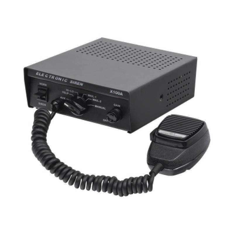 Sirena Vehicular de 100W de Potencia Con Switch Giratorio de 6 posiciones y Micrófono Integrado de Uso Rudo image 3