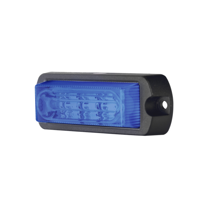 Luz Auxiliar Ultra Brillante X13 de 4 LEDs Color Azul con mica transparente
