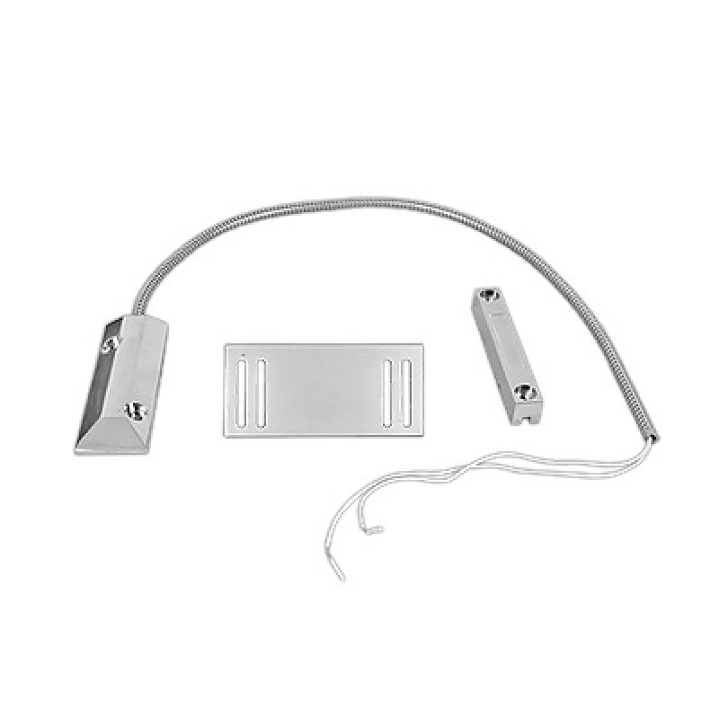 Contacto magnético para piso uso rudo con 55cm de cable blindado / GAP 75mm / Placa de montaje de L