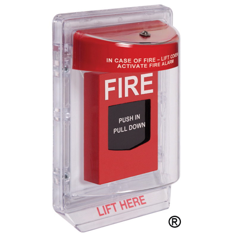 Cubierta Protectora Serie Stopper II De Policarbonato Super Resistente Montaje Empotrado Texto En Inglés Sin Bocina