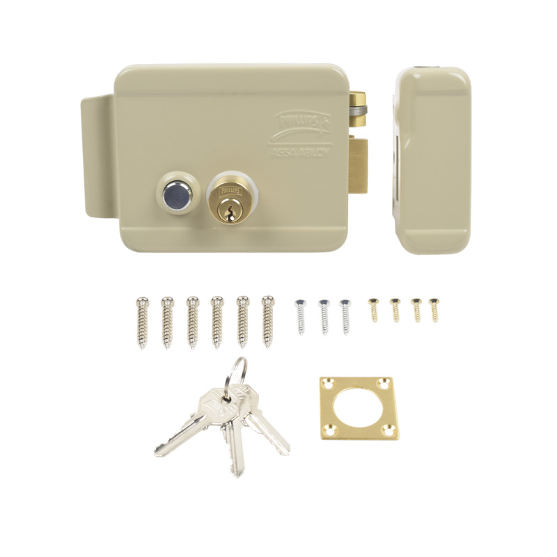 Cerradura Eléctrica / Incluye Llave / Derecha/ Con Botón integrado /Exterior image 4
