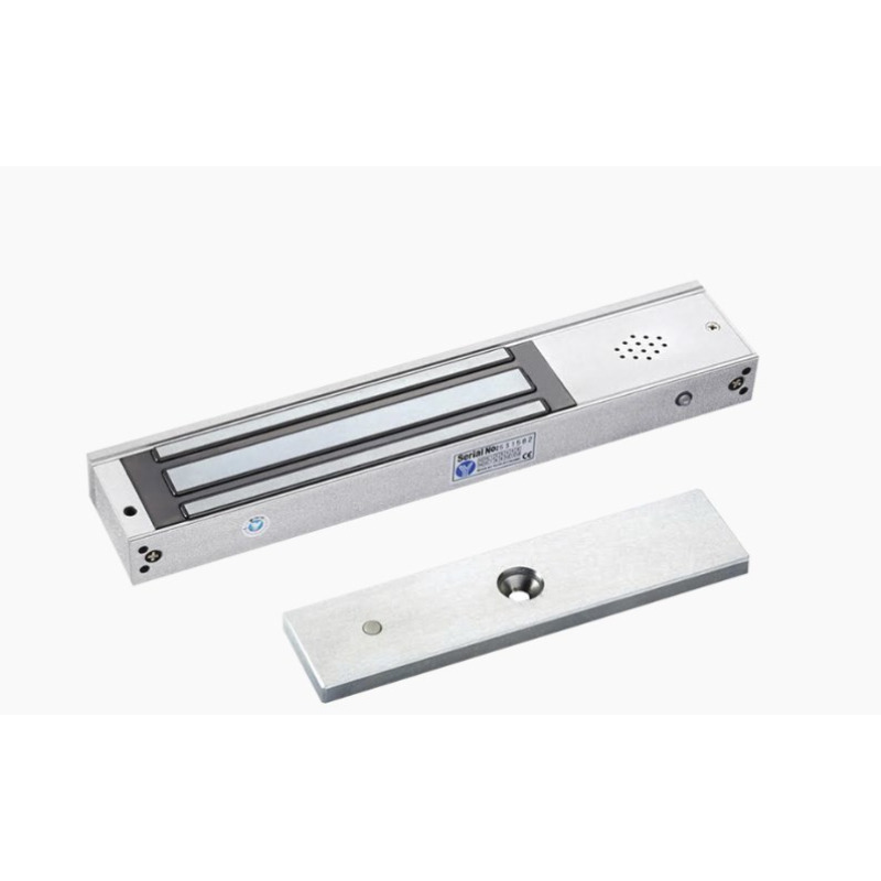 Chapa magnética 600Lb con  Buzzer de alarma de puerta abierta / LED indicador de estado /  Sensor de estado de placa/ Libre de Magnetismo Residual
