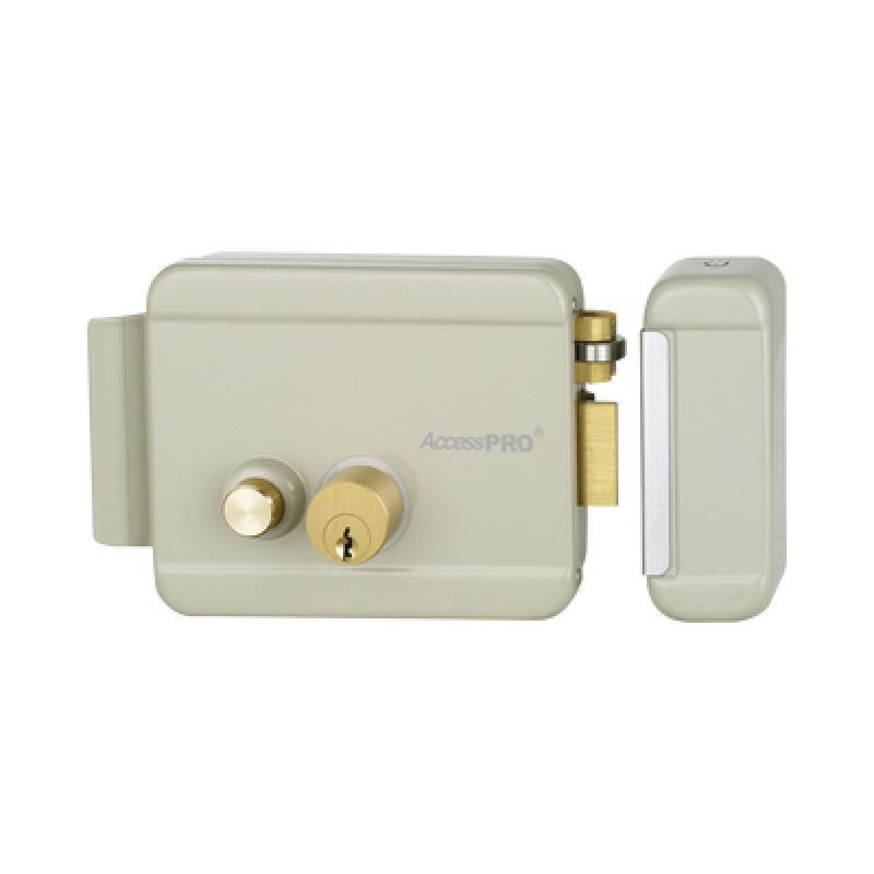 Cerradura Eléctrica con Botón de Salida/ Incluye Llave  / Exterior / Derecha