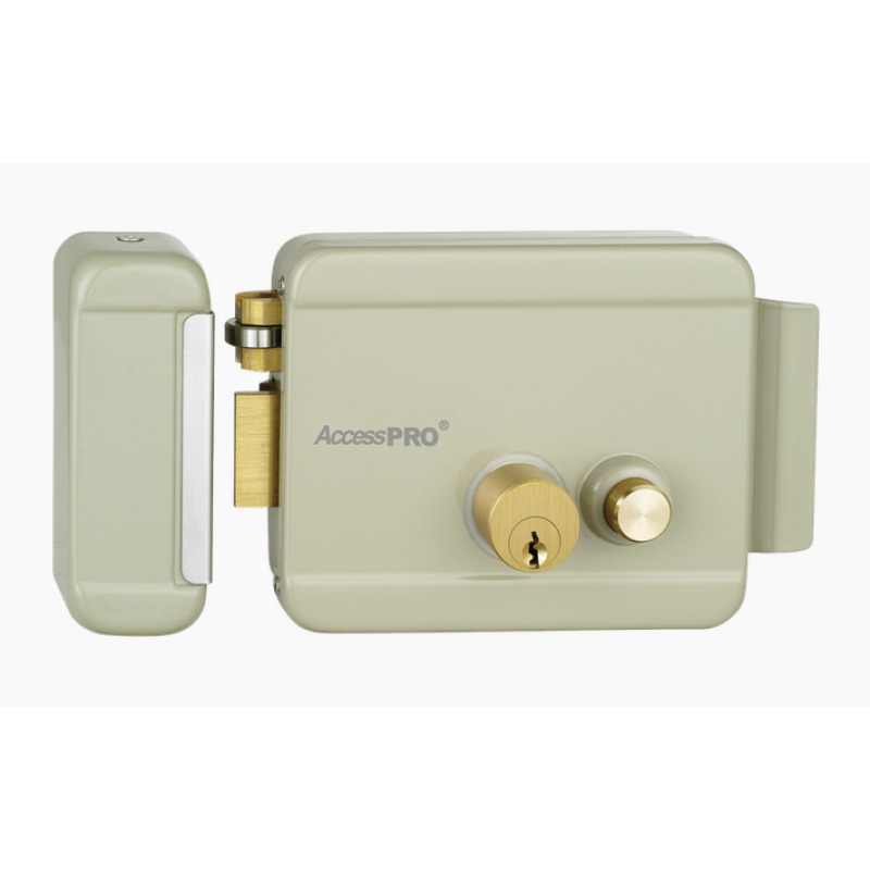 Cerradura Eléctrica con Botón de Salida / Incluye Llave  / Exterior / Izquierda