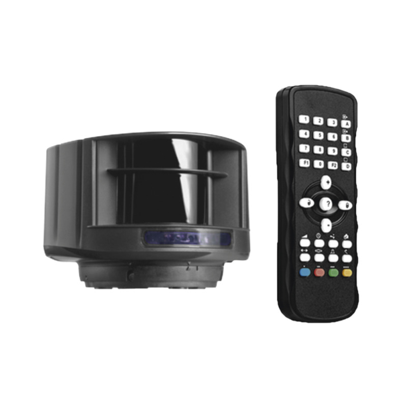 Kit de Sensor láser y control remoto / Evite el uso de lazos magnéticos / Protege carriles de hasta 96 m de ancho y 96 metros de profundidad