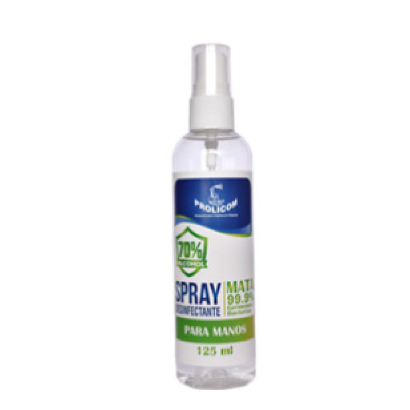 DESINFECTANTE PROLICOM SPRAY PARA MANOS 125ML CONTRA COVID