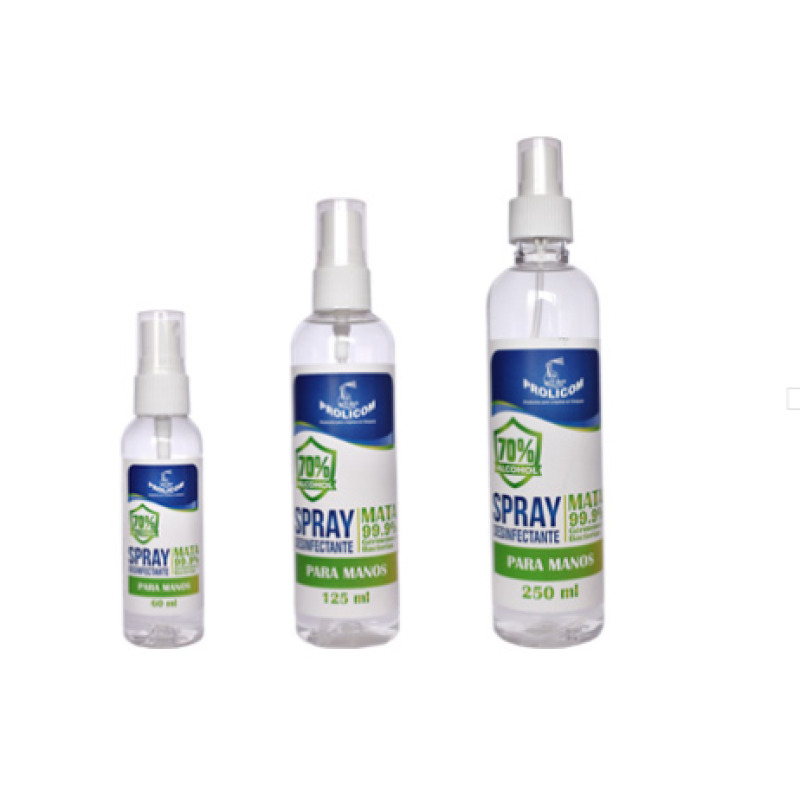 DESINFECTANTE PROLICOM SPRAY PARA MANOS 125ML CONTRA COVID image 2