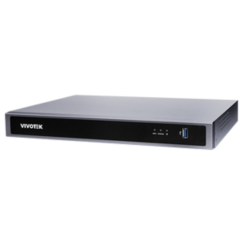 VIVOTEK ND9326P - NVR 8 Canales, 2 Bahias, 8 puertos PoE FE RJ45,1 puerto GE RJ45,Ciberseguridad Trend Micro, Deep Search, Smart VCA Search, NDAA, ONVIF 