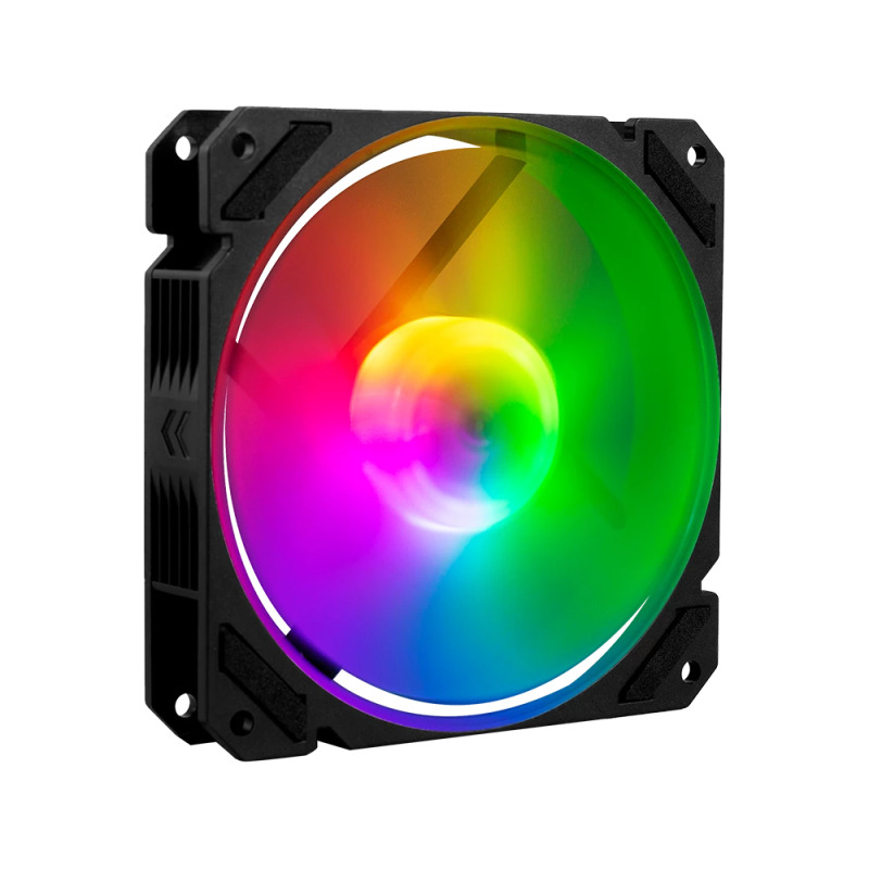 VENTILADOR DE AIRE BALAM RUSH EOLOX BLAZE EX70 / FLUJO DE AIRE 30.71 CFM / SILENCIOSO 221 DB / VELOCIDAD 1200 RPM / PINES 3 MACHO Y HEMBRA / AURA RGB / NEGRO / BR-938044