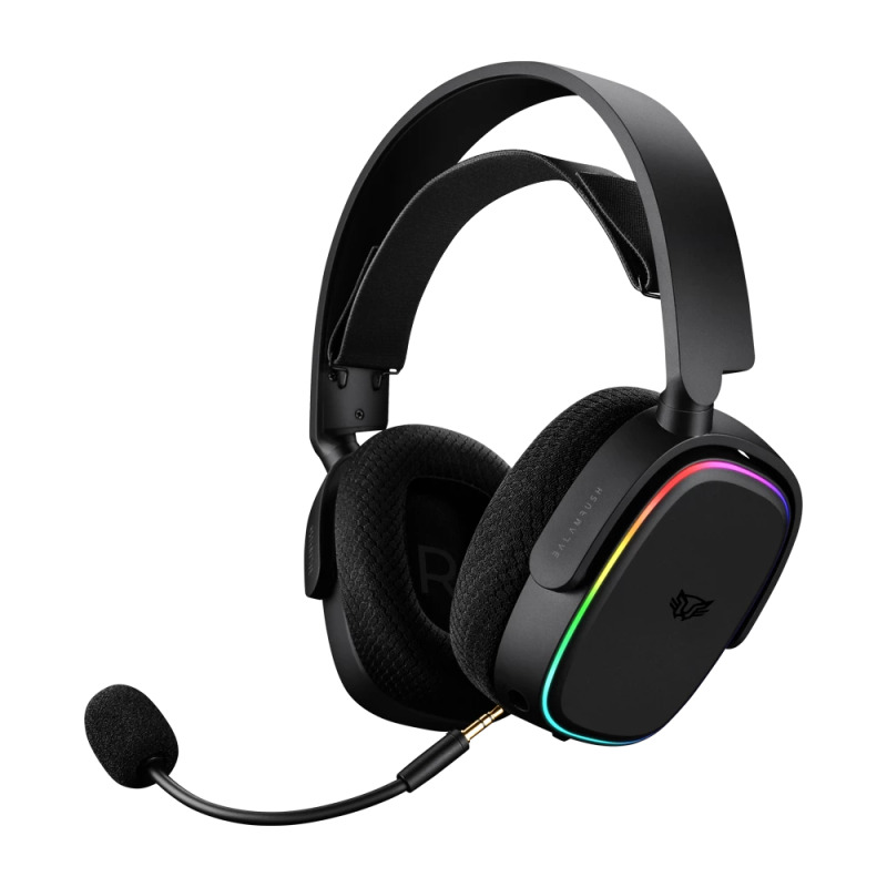 AUDIFONOS GAMER BALAM RUSH AEON HS999 / ALAMBRICA / BLUETOOTH / MICRFONO DESMONTABLE / CABLE 1.8 M / RGB / BATERIA 26 H / WINDOWS, MAC, ANDROID, XBOX, SWITCH , PS4, PS5 / NEGRO / BR-936934 image 2