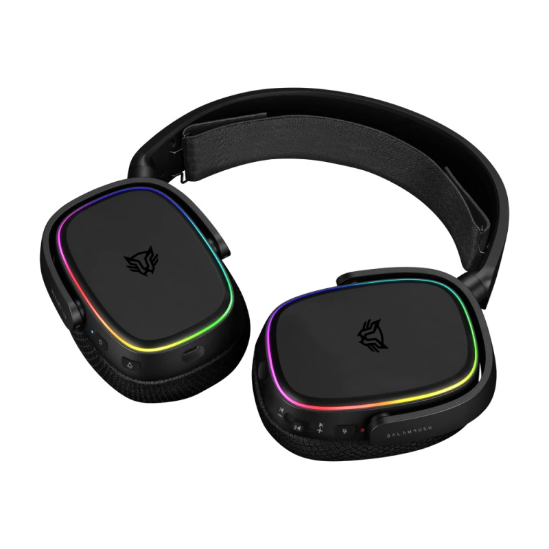 AUDIFONOS GAMER BALAM RUSH AEON HS999 / ALAMBRICA / BLUETOOTH / MICRFONO DESMONTABLE / CABLE 1.8 M / RGB / BATERIA 26 H / WINDOWS, MAC, ANDROID, XBOX, SWITCH , PS4, PS5 / NEGRO / BR-936934 image 3