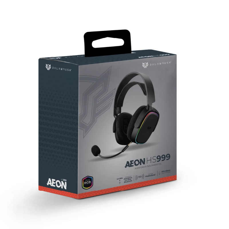 AUDIFONOS GAMER BALAM RUSH AEON HS999 / ALAMBRICA / BLUETOOTH / MICRFONO DESMONTABLE / CABLE 1.8 M / RGB / BATERIA 26 H / WINDOWS, MAC, ANDROID, XBOX, SWITCH , PS4, PS5 / NEGRO / BR-936934 image 7