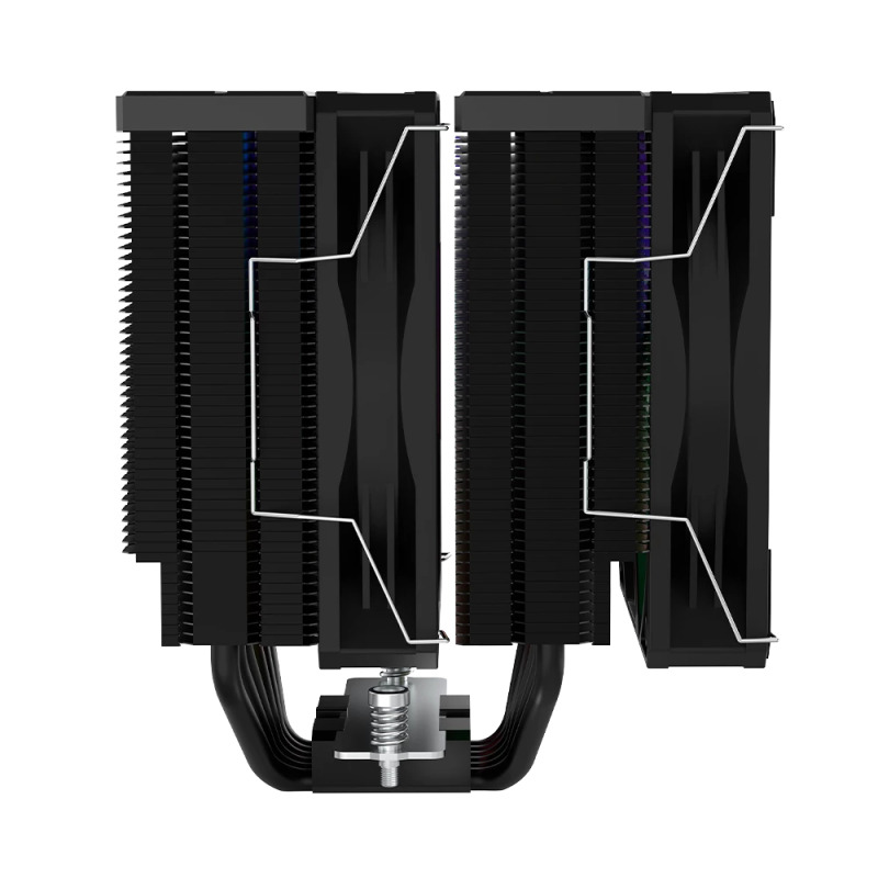 DISIPADOR DE AIRE BALAM RUSH NITROX NX70 / HIDRAULICO / 4 PINES PWM ARGB / 3 PINES 5V / 6 PIPAS 2 TORRES / 600 -1800 RPM / FLUJO DE AIRE 73.6 CFM / INTEL - AMD / 120 MM / NEGRO / BR-937382 image 6