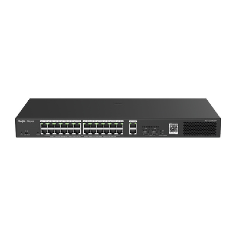Switch Smart PoE con 24 puertos Gigabit PoE 8023af/at  2 SFP para fibra 1Gb gestión gratuita desde la nube 370w image 2