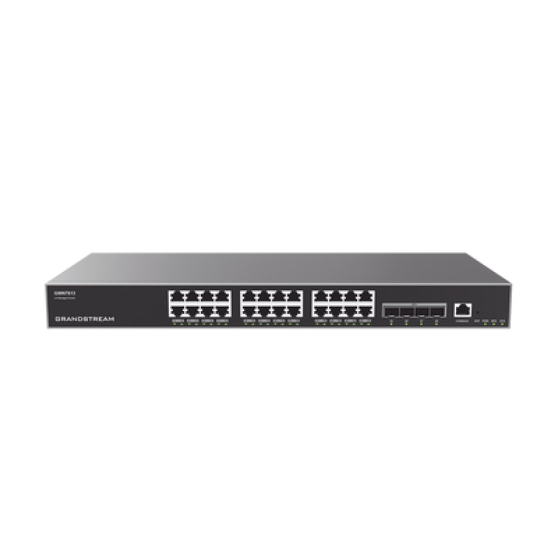 Switch Capa 3 Administrable / 24 puertos 10/100/1000 Mbps  4 Puertos SFP de 10 Gigabits / Compatible con GWN Cloud