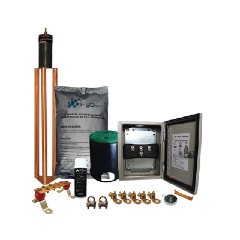 Kit de tierra Física Modelo TG45K con Electrodo Magnetoactivo 50 x 115 cm Capacidad Max 45 AMP