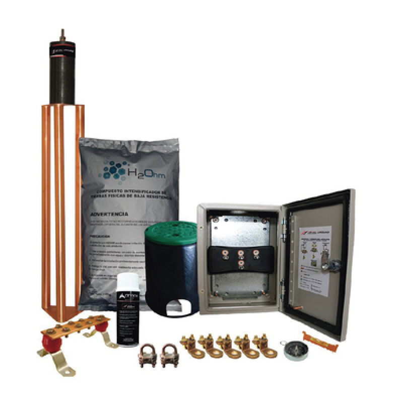 Kit de Tierra Física modelo TG100K con Electrodo Magnetoactivo 67 x 17 cm capacidad Max 100 AMP