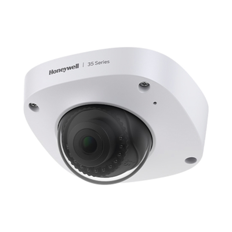 Mini Domo IP 5 Megapixel / Lente 28 mm / 30 mts IR / Ultra Baja Iluminación / NDAA / ONVIF /  IP67 / IK10 / IA Filtro de Humanos y Vehiculos / Merodeo / Conteo de Personas / PoE / Audio y Alarmas I/O / Serie 35 / Honeywell Security image 2