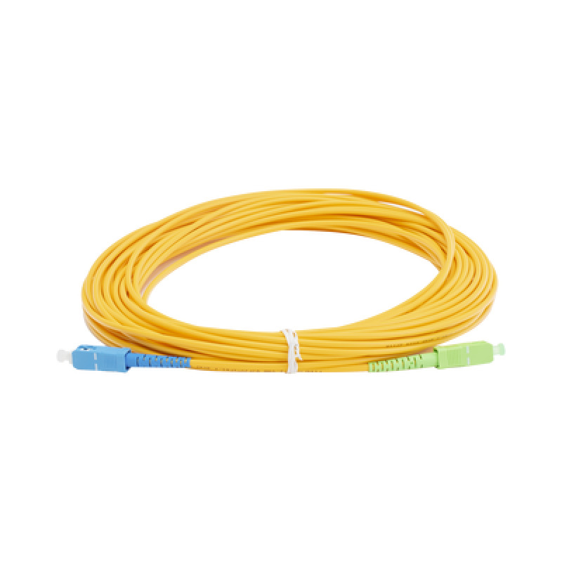Jumper de Fibra Óptica Monomodo SC/UPC  SC/APC Simplex color amarillo 15 metros