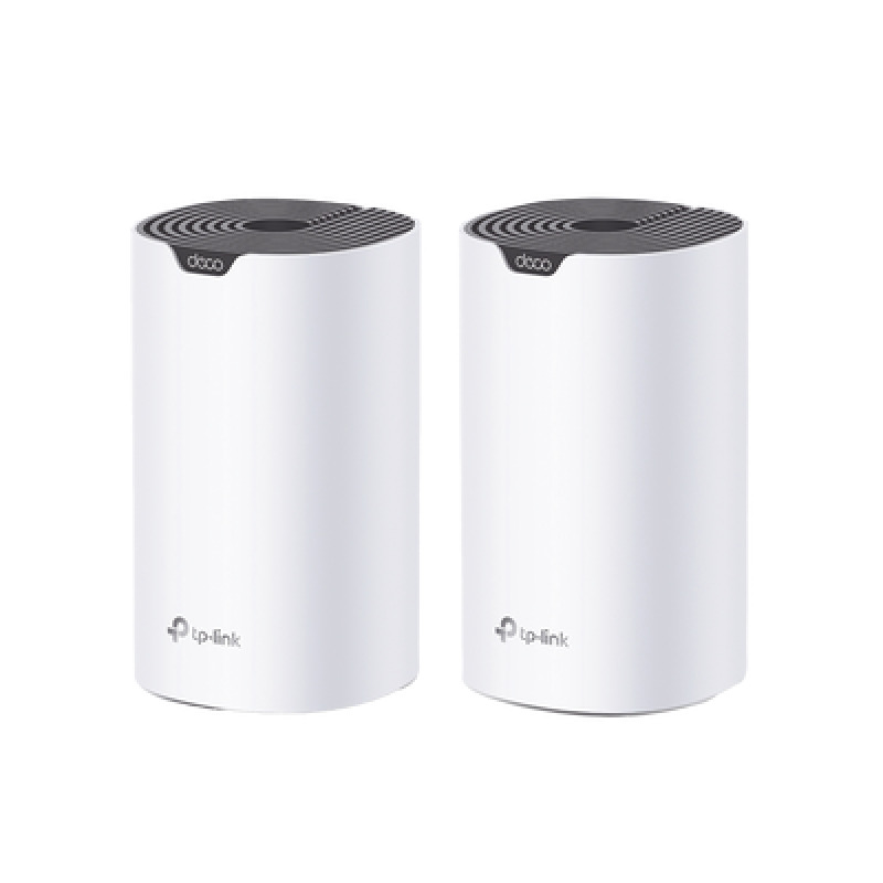 Kit 2 Routers Inalámbricos MESH Interior para Hogar / Doble Banda WiFi 5 AC1900 Mbps / 3 Puerto Gigabit WAN/LAN / 3 Antenas Internas / Administración Mediante la App Deco iOS Android