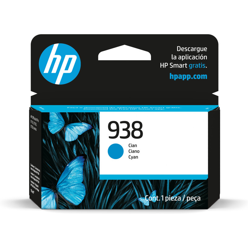 Tinta HP 938 4S6X5PL Cian para OfficeJet Pro 9720 / 9730 (800 Páginas)