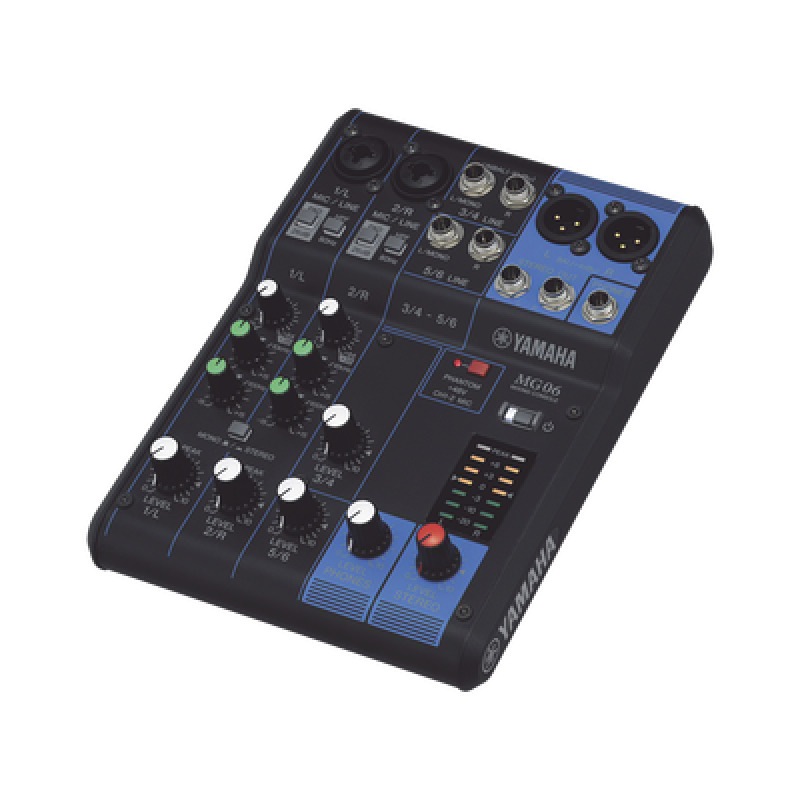 Mezcladora de Audio | 6 Canales | 2 entradas de micro/6 de línea 2 mono  2 estéreo | Alimentación Phantom image 2