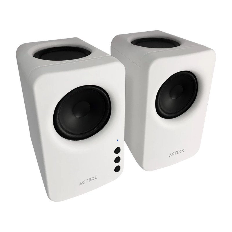 BOCINAS ACTECK DYNAMIC EXACT MINI BS475 / INALAMBRICA / 10 W RMS / SONIDO ESTEREO 2.0 / CONEXION BLUETOOTH - AUX / CONTROL DE VOLUMEN / INDICADOR LED / BLANCO / AC-936378