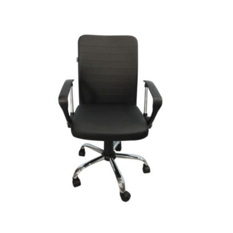 SILLA EJECUTIVA NEXTEP NE-650R, AJUSTABLE, RECLINABE, POLIPIEL Y BASE GIRATORIA COLOR NEGRO