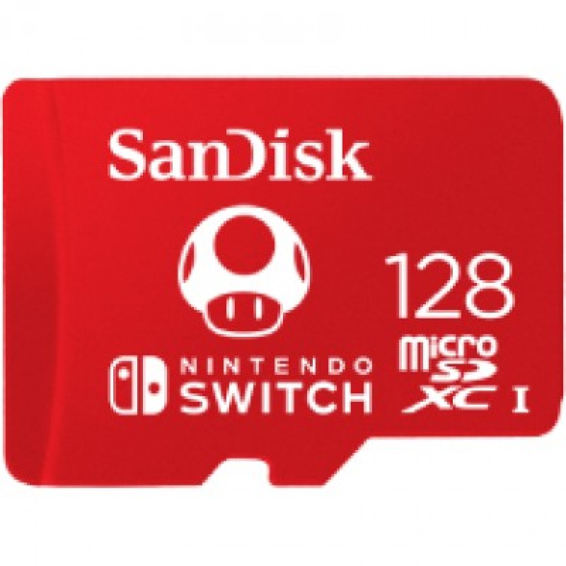 MEMORIA SANDISK MICRO SDXC 128GB NINTENDO SWITCH 100MB/S 4K U3 V30 SDSQXAO-128G-GNCZN