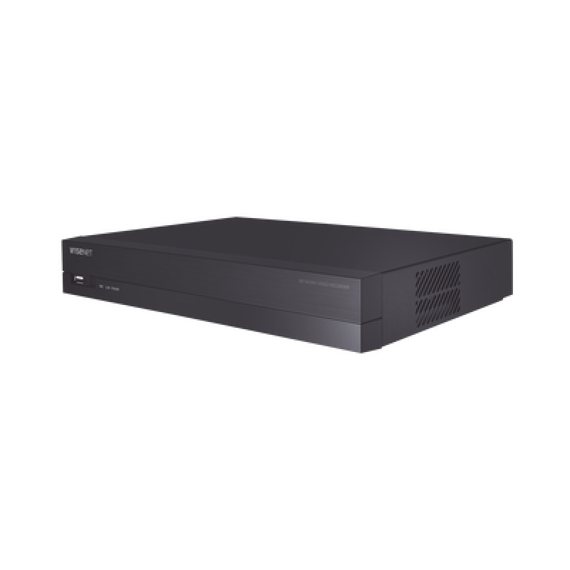 NVR 8 canales soporta hasta 8MP / H265 / P2P Wisenet / 8 puertos PoE Plug and Play