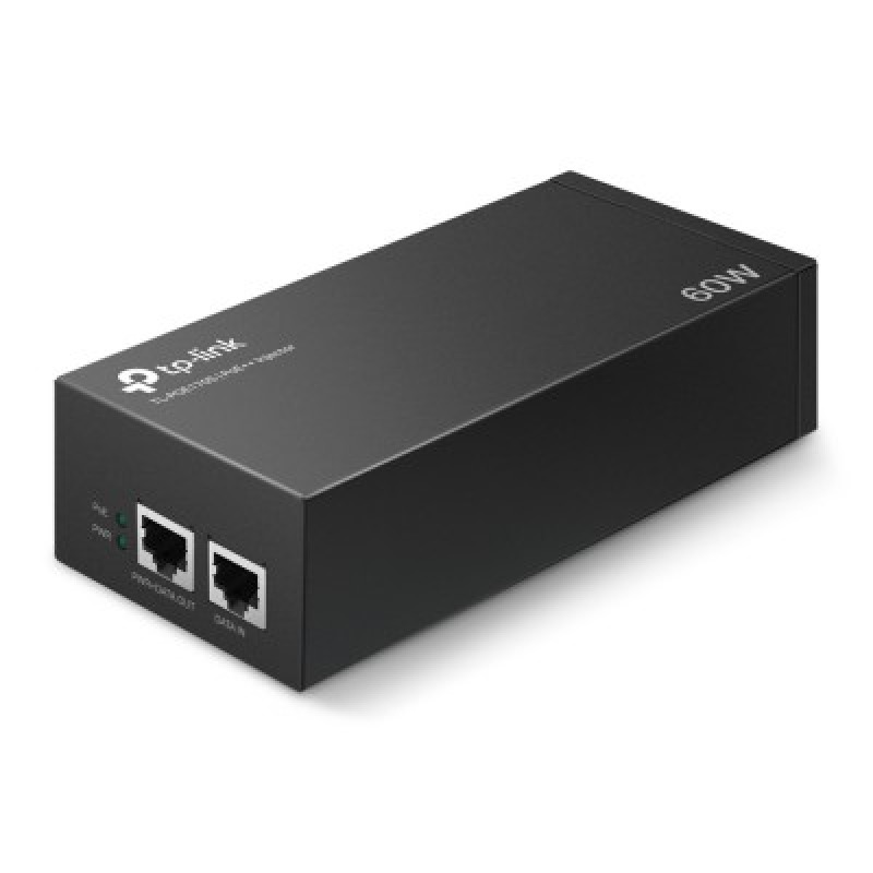 Inyector PoE 60W / Gigabit 8023 af/at/bt / 2 puerto 10/100/1000 Mbps / Plug and Play / Fuente alimientación Integrada