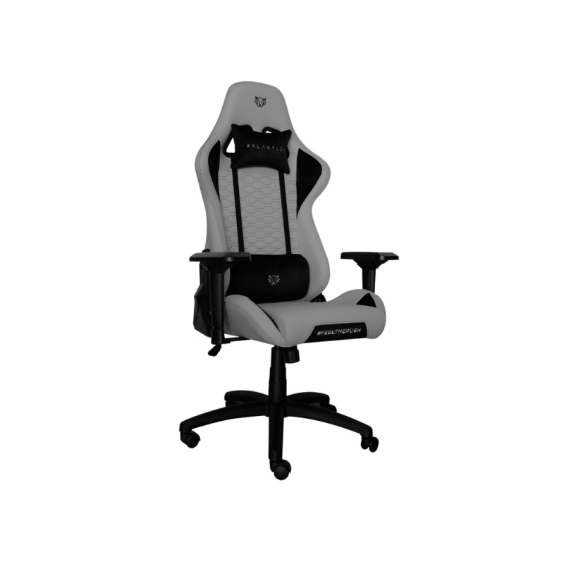 SILLA GAMER BALAM RUSH THUNDER RUSH V2 GRAY EDITION / TELA  / REPOSABRAZOS 4D / PISTON CLASE 4 / INCLINACION DE 90 A 180 GRADOS / MAXIMO 150 KG / NEGRO - GRIS / BR-932844
