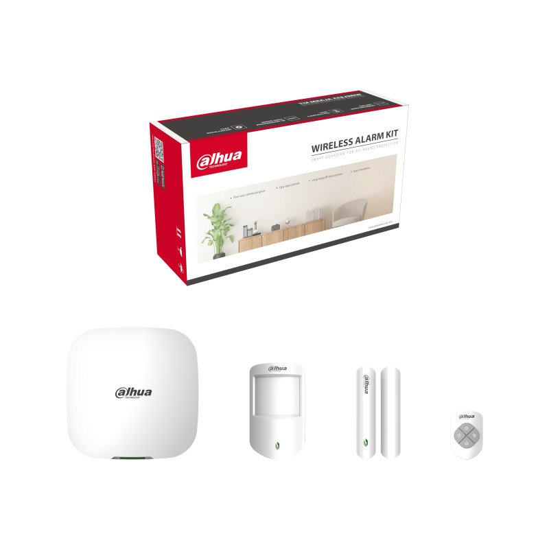 DAHUA DHI-ART-ARC3000H-03-FW2 - Kit Alarma Inalámbrico con Conexión 4G, Wifi, Ethernet/ Monitoreo por APP/ Incluye Panel Ethernet, WiFi, 3G, 4G (Dual SIM); 1 Sensor de Movimiento; 1 Contacto Magnético; Un Control Remoto #LoNuevo #AlarmasDahua